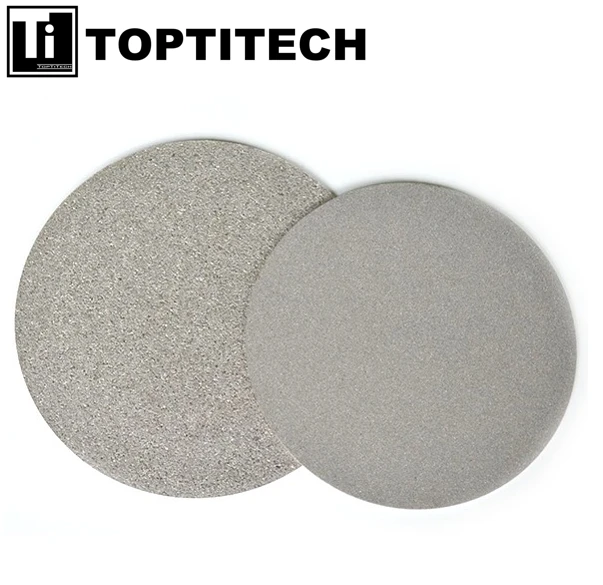 Placa de filtro poroso de metal sinterizado de titanio de 1 mm de espesor