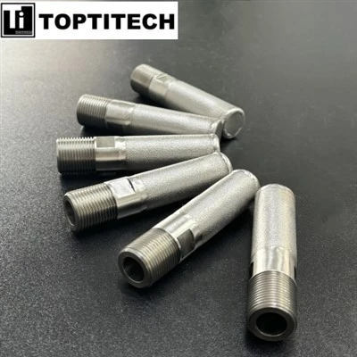 Tubo de filtro de metal poroso de 1 um para distribuidor de oxígeno