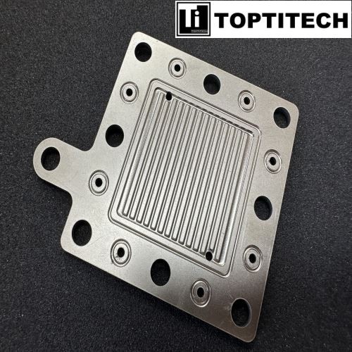 Placa bipolar de titanio para pilas de combustible de batería